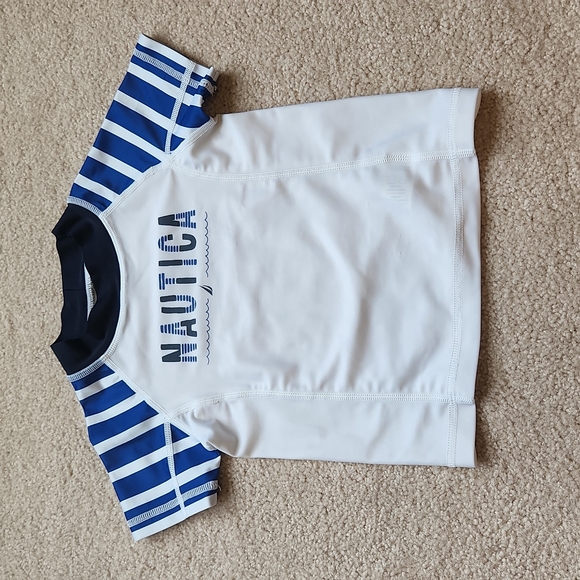 Nautica toddler boy swim set, size 2T, matching swim trunks and rashguard - Picture 2 of 11
